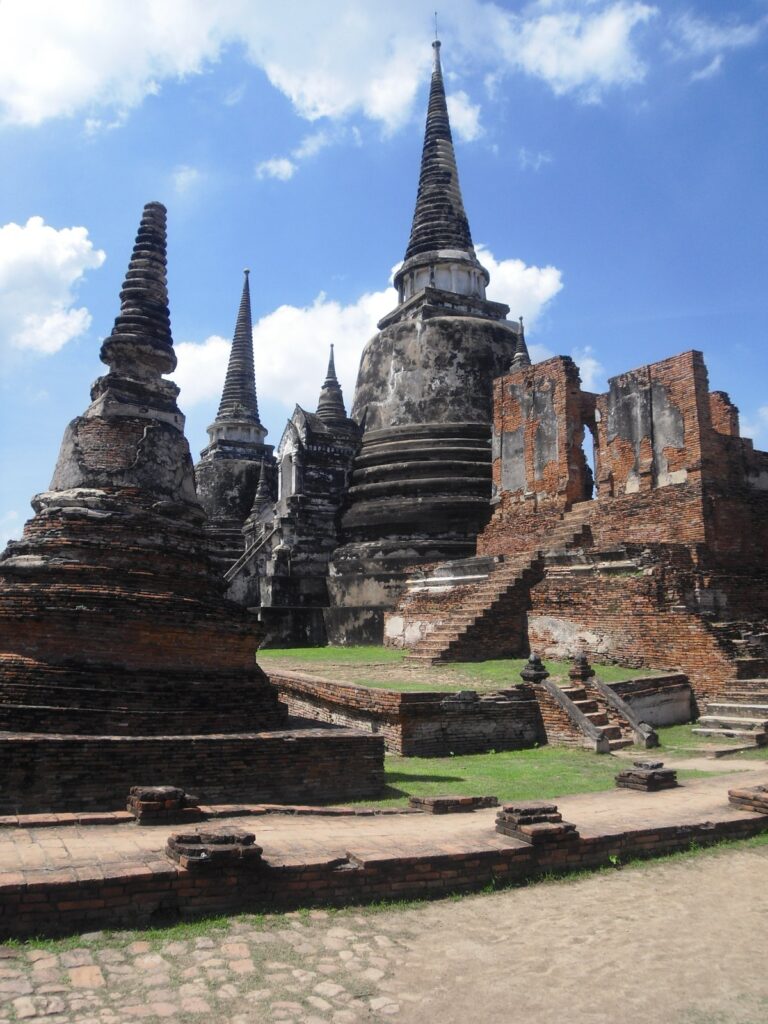 Alte Chedis von Wat Phra Si Sanphet in Ayutthaya